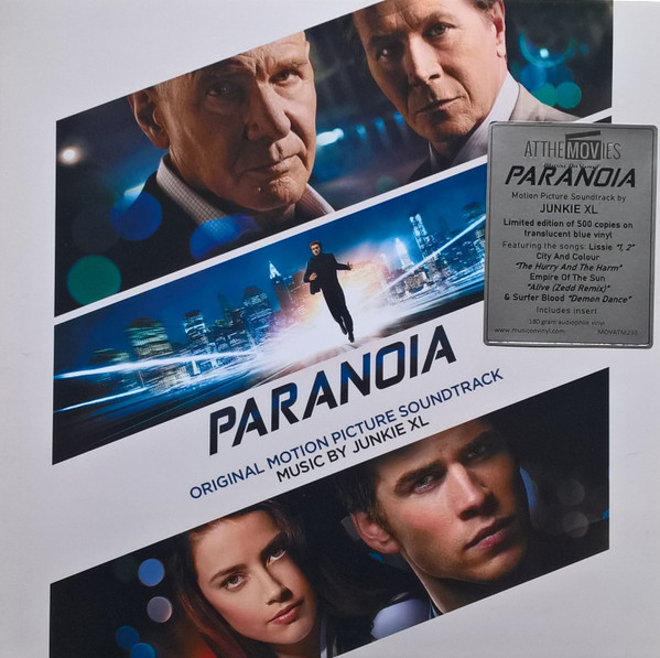 Junkie XL – Paranoia (Original Motion Picture Soundtrack) vinyl cover