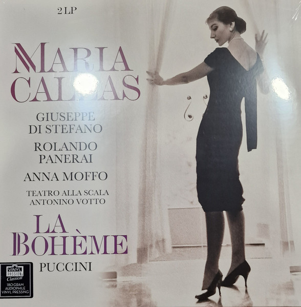 Maria Callas, Giacomo Puccini, Giuseppe di Stefano, Rolando Panerai, Anna Moffo, Antonino Votto – La Boheme vinyl cover