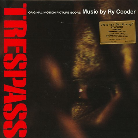 Ry Cooder – Trespass (Original Motion Picture Score) vinyl cover